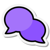 Cartoon icon of speech bubbles