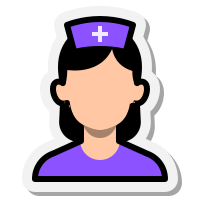 Cartoon icon of nurse